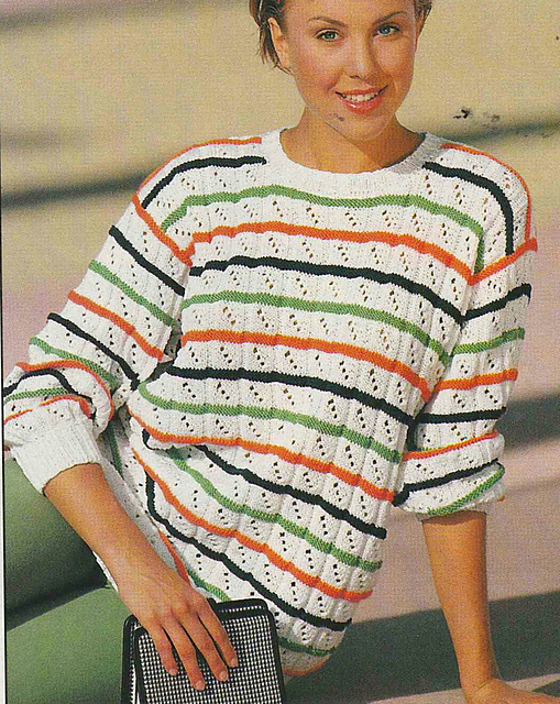 # 12 Sweater with Coloured Stripes