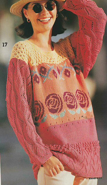 # 17 Patterned Sweater with Flowers