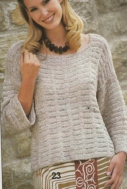 # 23 Relief Pattern Sweater in Beige