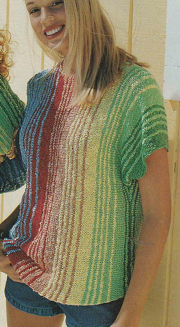# 07 Coloured Sweater with Vertical Stripes