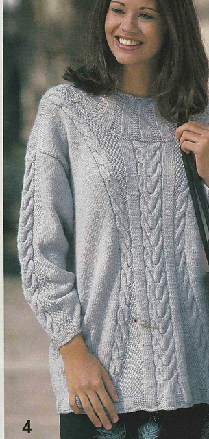 # 04 Grey Sweater with Round Yoke