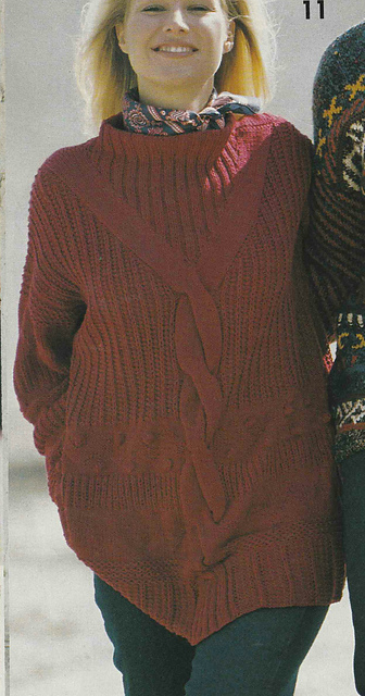 # 11 Red Sweater in Pattern Mix