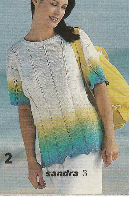 # 02 White Sweater in Blending Colours