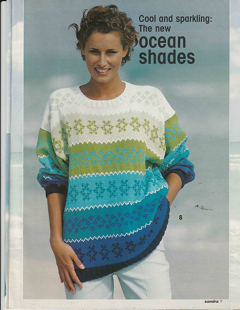 # 08 Jacquard Sweater in Blue and Green