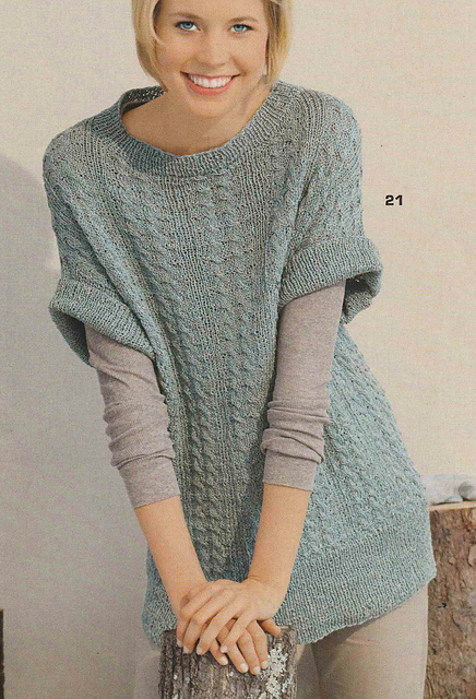 # 21 Cable and Ribbing Pattern Sweater