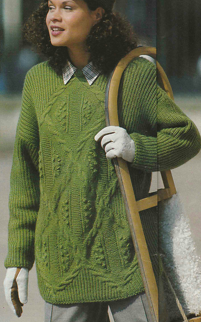 # 03 Green Sweater with Diamonds