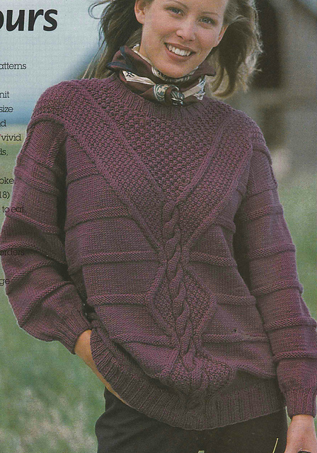 # 08 Patterned Sweater in Aubergine