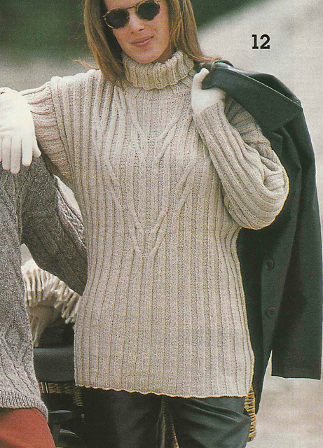 # 12 Rib Pattern Sweater in Beige