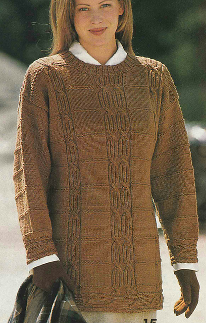 # 15 Brown Sweater with Cables