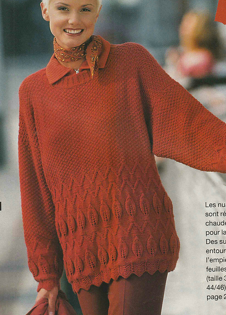 # 01 Pull couleur terre cuite