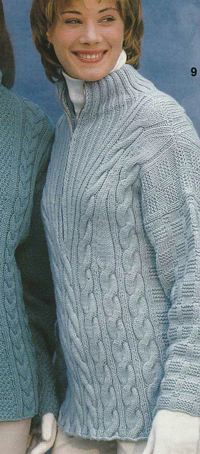 # 09 Cable Sweater with Zip