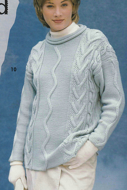 # 10 Patterned Sweater in Light Blue