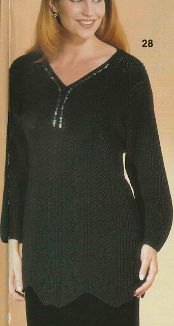 # 28 Black Sweater with Relief Pattern