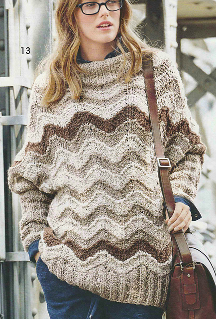 # 13 Pull avec motif Zigzag