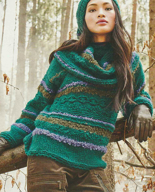# 51 Pull et loop avec rayures et motifs
