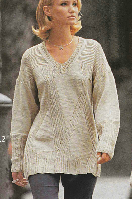 # 12 Pull en demi-côtes anglaises