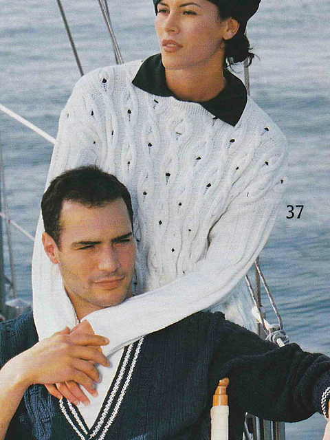 # 37 Pull blanc à torsades