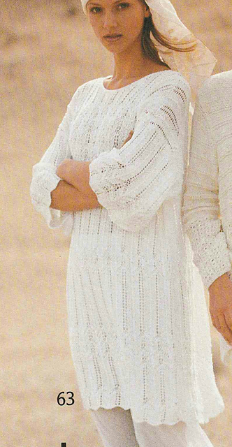# 63 Pull blanc ajouré