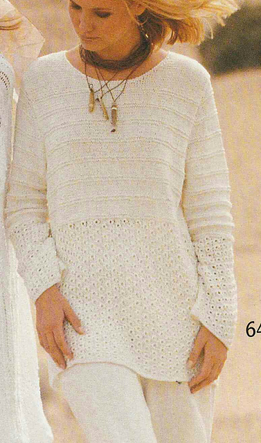# 64 Pull à motifs en filet