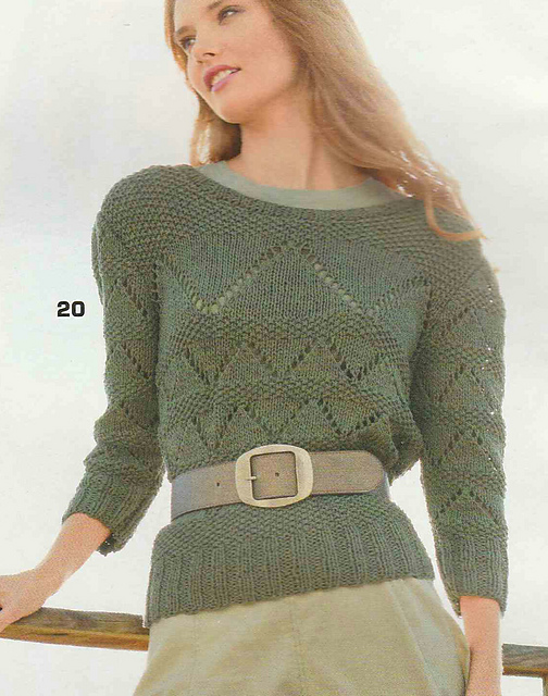 # 20 Pull olive en motifs mélangés