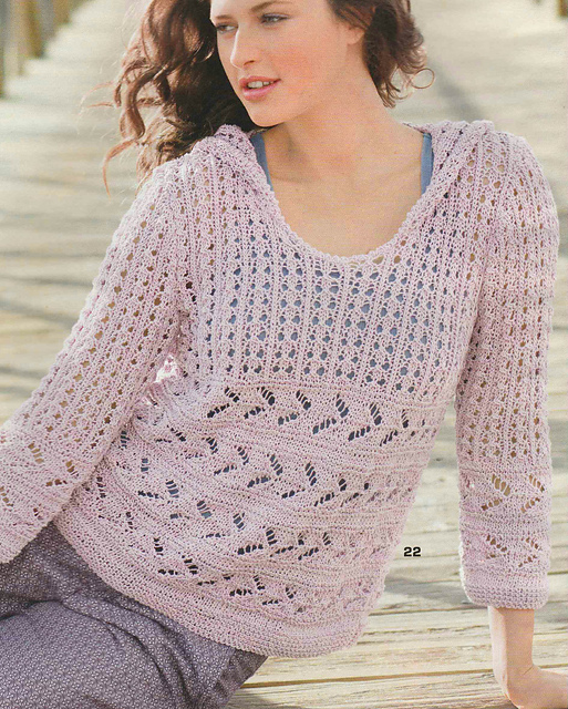# 22 Pull rose à capuche