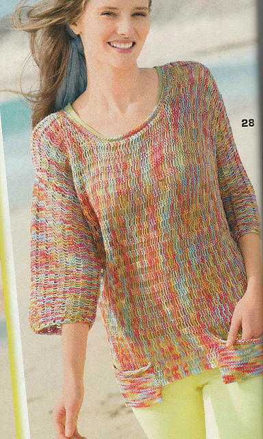 # 28 Pull mailles tombantes tricoté verticalement