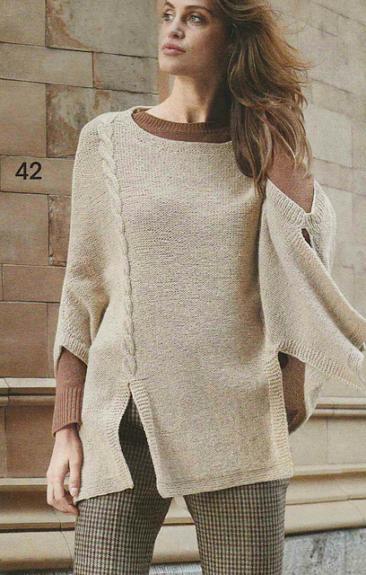 # 42 Poncho avec fentes