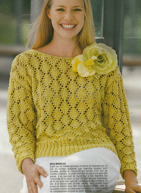 # 02 Pull ajouré en vert fluo