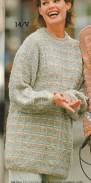 # 14 Lime Green Sweater with Slipped Stitches