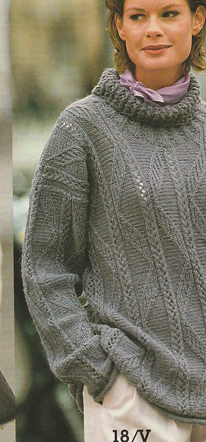 # 18 Patterned Sweater in Aubergine