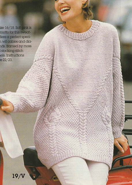# 19 Pink Sweater with V-Yoke