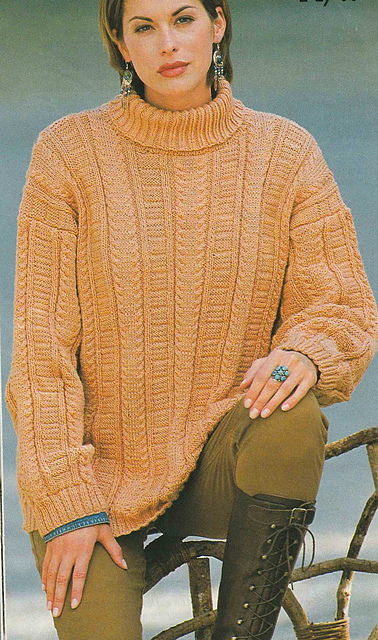 # 14 Patterned Sweater in Melon