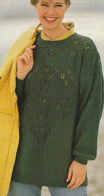 # 17 Patterned Sweater in Green