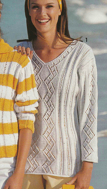 # 01 White Sweater with V-neck