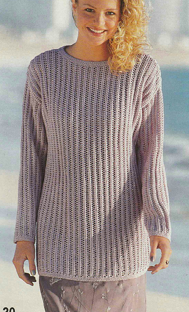 # 20 Net Pattern Sweater in Mauve