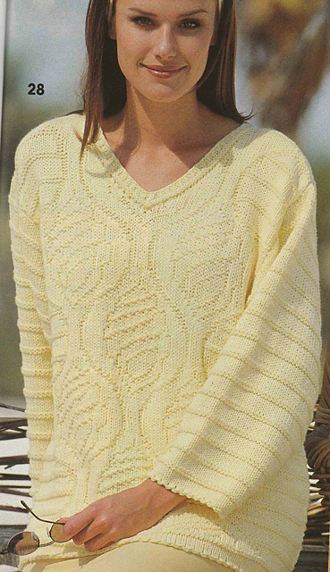 # 28 Yellow Sweater in Relief Sweater