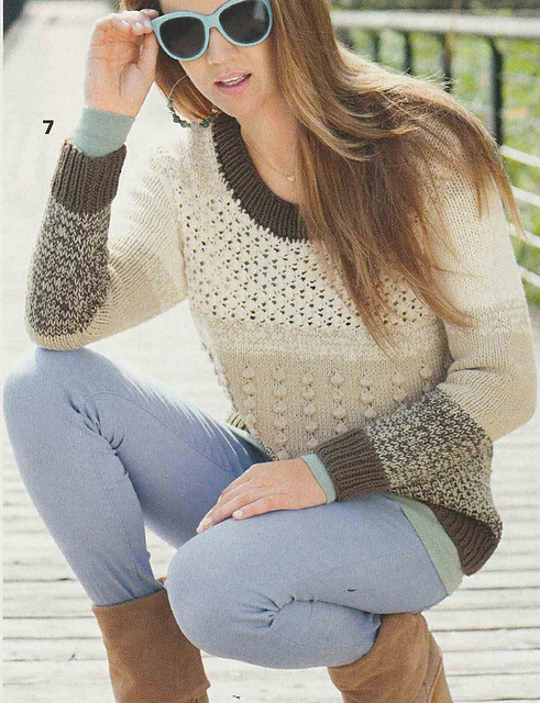 # 07 Pull nature avec motifs mélangés
