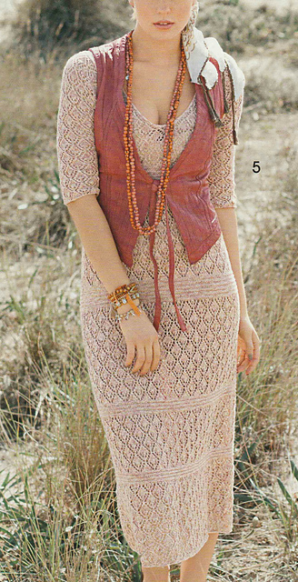 # 05 Robe motif losanges et côtes transversales