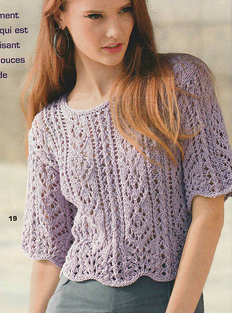 # 19 Pull en motif ajouré