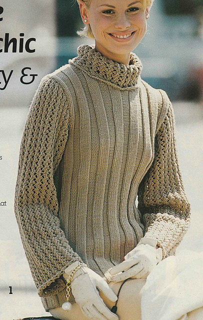 # 01 Ribbed Sweater in Light Brown