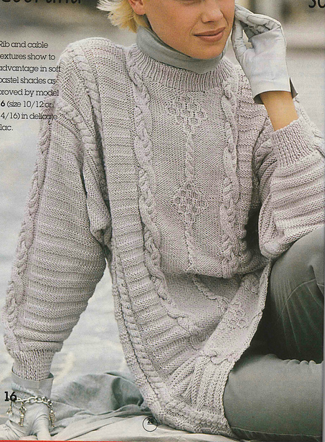 # 16 Patterned Sweater in Lilac