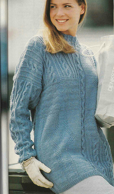 # 18 Patterned Sweater in Blue