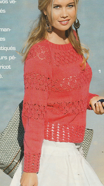 # 01 Pull raglan en corail