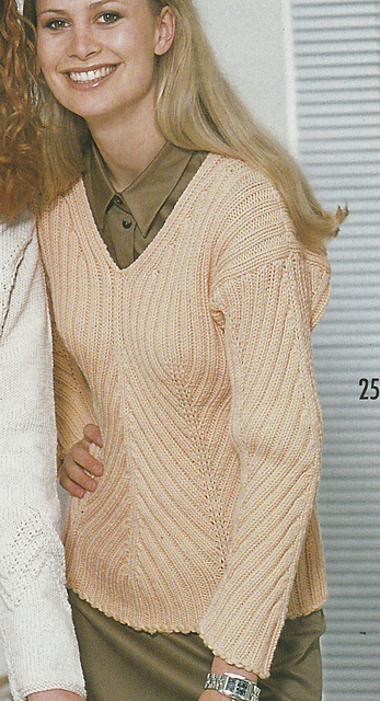 # 25 Relief Pattern Sweater in Apricot