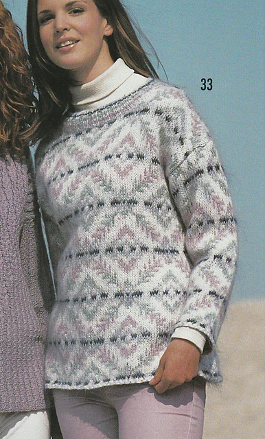 # 33 Jacquard Sweater in Pastel Colours