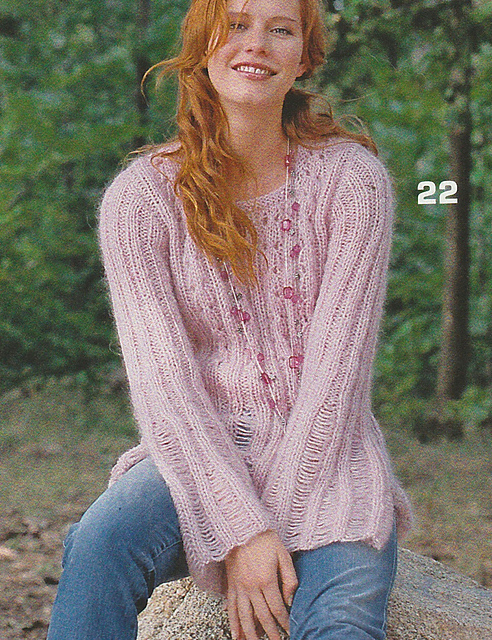 # 22 Pink Sweater with Dropped Stitches