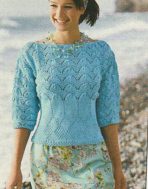 # 04 Short Sweater in Turquoise