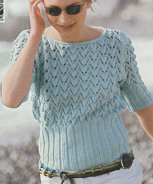 # 09 Sweater with Short Sleeves in Turquoise