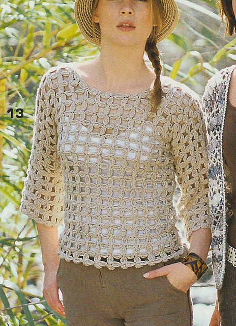 # 13 Crochet Sweater in Beige