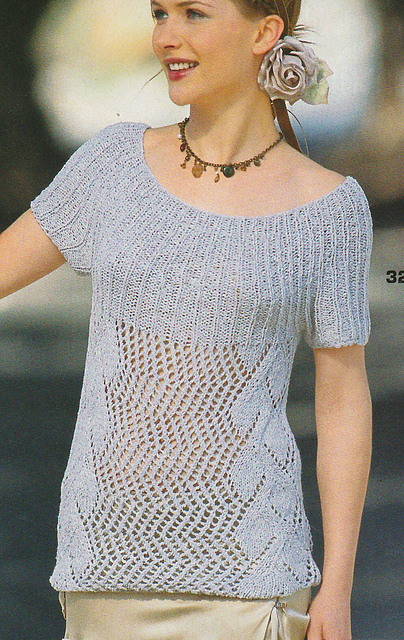 # 32 Light Grey Sweater with Round Yoke